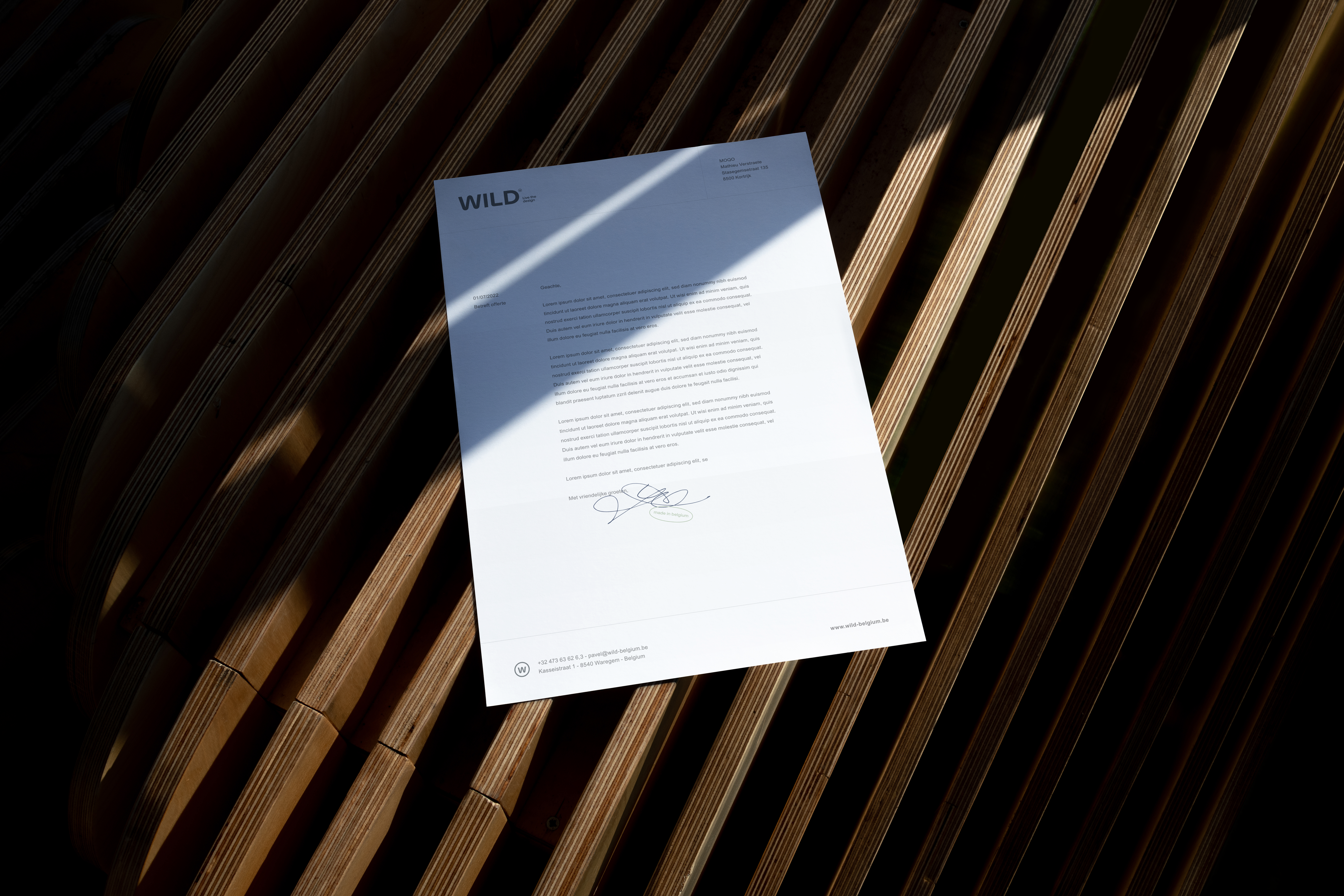 Wild - branding by MOQO - briefpapier